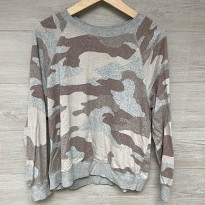 Aerie Camouflage Sweatshirt - Gray and Brown